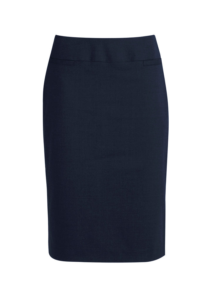 Womens Classic Below Knee Skirt - Navy