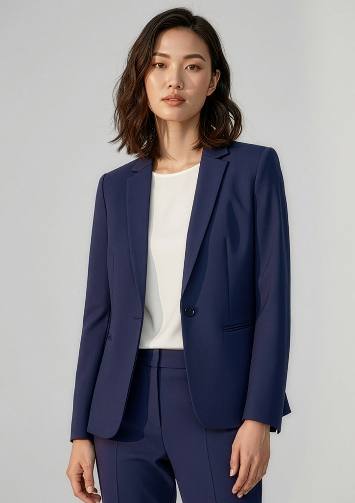 Womens Bianca Jacket - CAFEWEAR NZ - Navy / 4