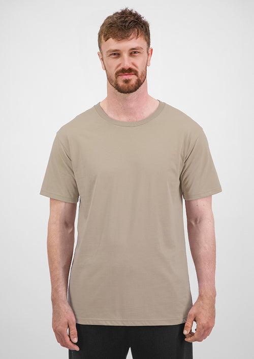 Basis Mens Short Sleeve Tee - Biscuit