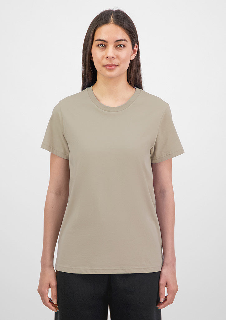 Basis Womens Short Sleeve Tee - Biscuit