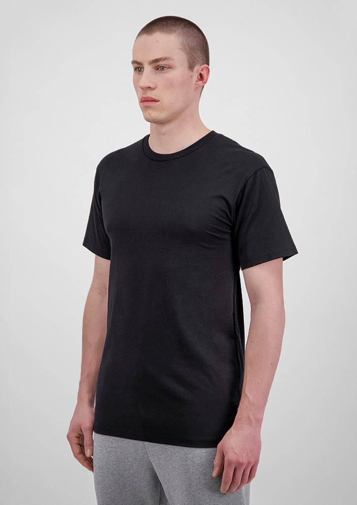 Basis Mens Short Sleeve Tee - Black back