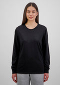 Basis Womens Long Sleeve Tee - Black