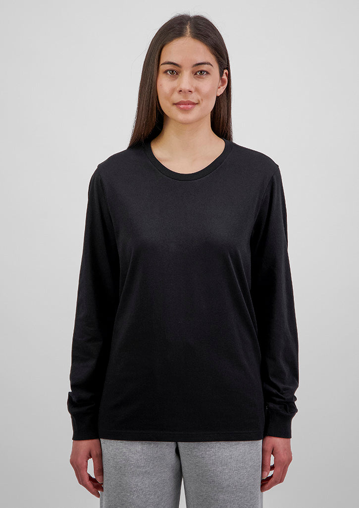 Basis Womens Long Sleeve Tee - Black
