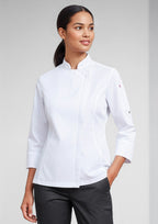 Womens Alfresco Long Sleeve Chef Jacket - White