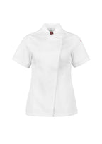 Womens Alfresco Short Sleeve Chef Jacket - White