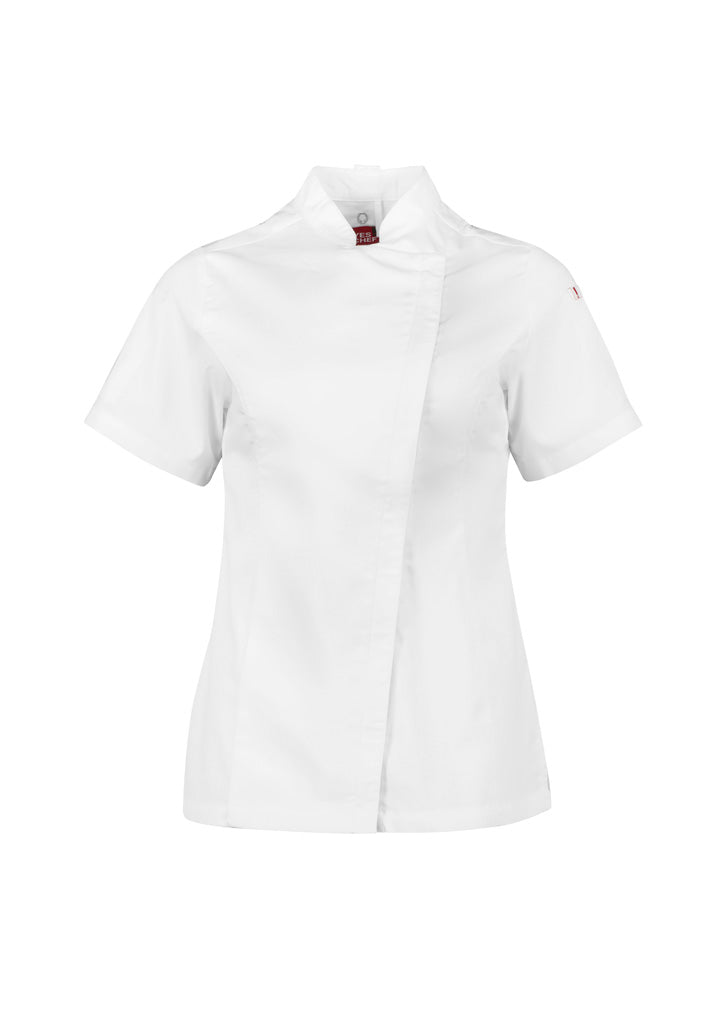 Womens Alfresco Short Sleeve Chef Jacket - White
