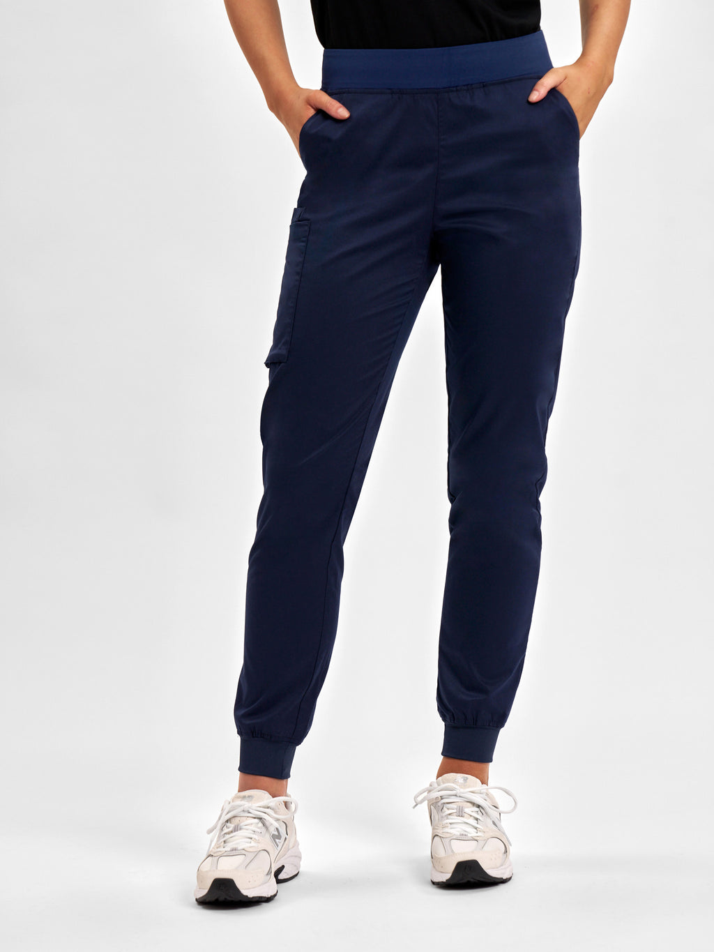 Riley Womens Slim Leg Jogger Scrub Pant - Midnight Navy back