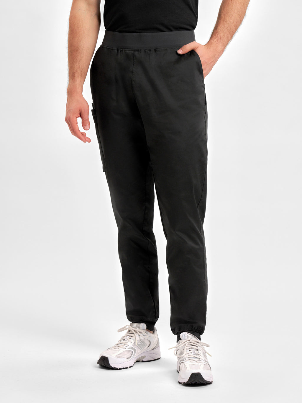 Riley Mens Slim Leg Jogger Scrub Pant - Black back