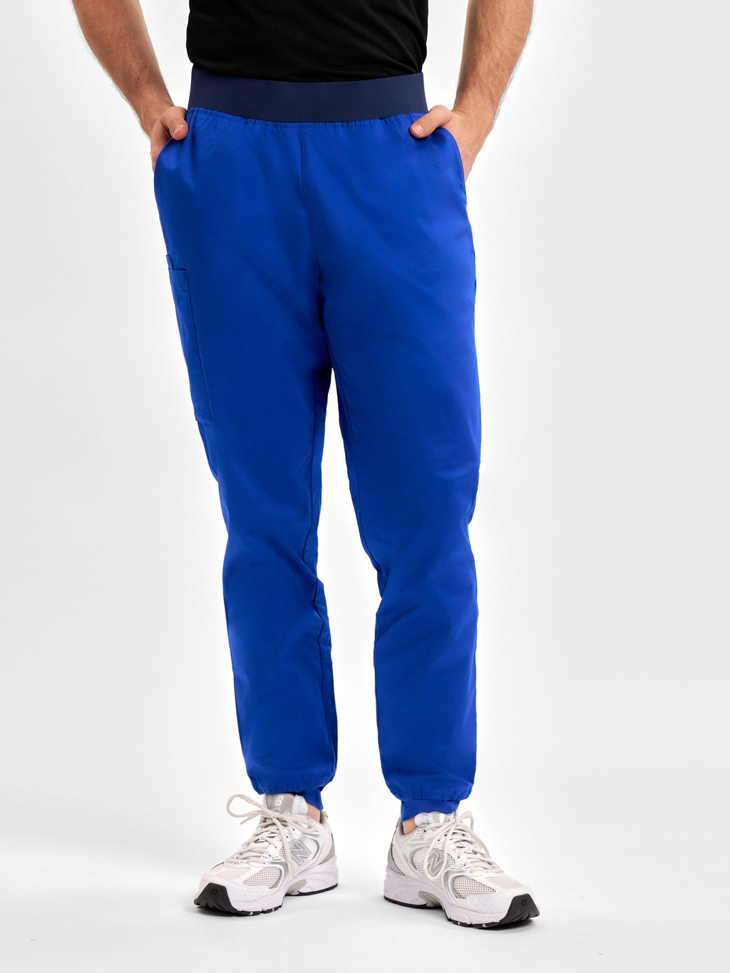 Riley Mens Slim Leg Jogger Scrub Pant - Electric Blue back