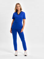 Riley Womens Straight Leg Scrub Pant - Electric Blue