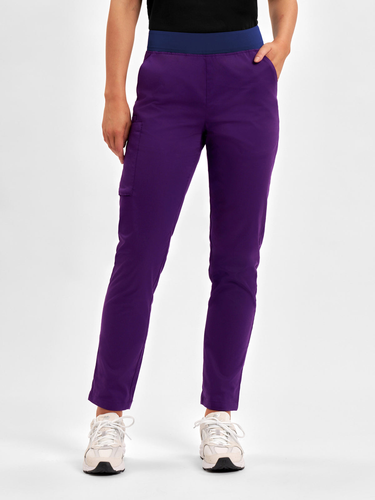 Riley Womens Straight Leg Scrub Pant - Purple back