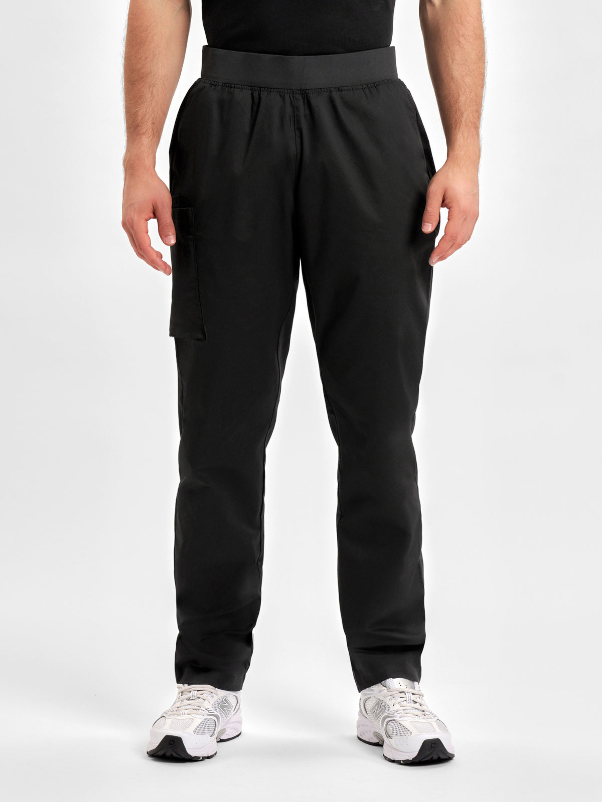 Riley Mens Straight Leg Scrub Pant - Black back