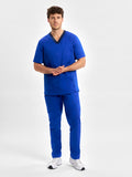Riley Mens Straight Leg Scrub Pant - Electric Blue
