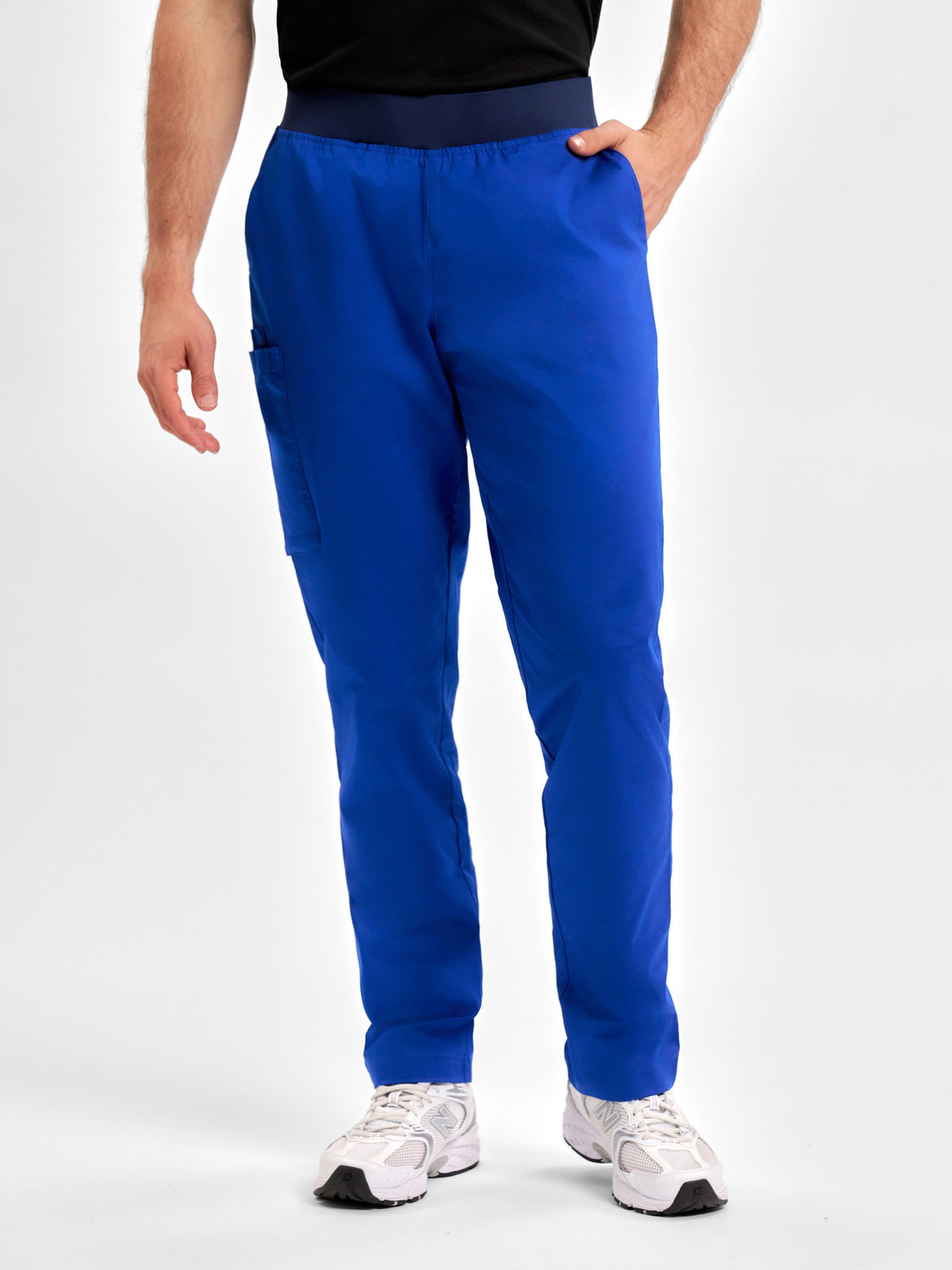 Riley Mens Straight Leg Scrub Pant - Electric Blue back
