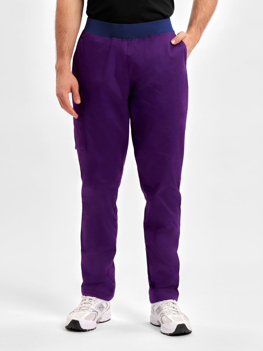 Riley Mens Straight Leg Scrub Pant - Purple back