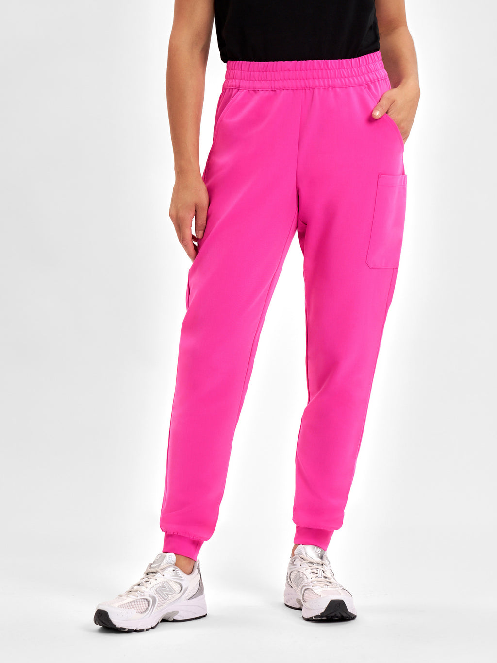 Womens Pink Jogger Scrub Pant - Pink back