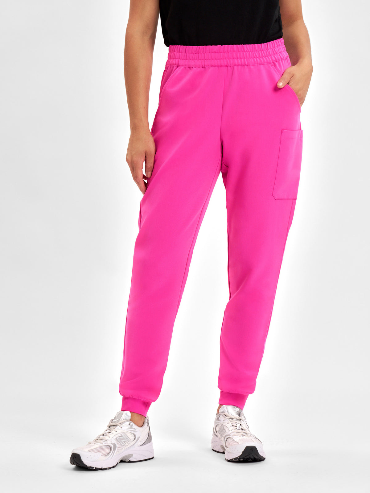 Womens Pink Jogger Scrub Pant - Pink back