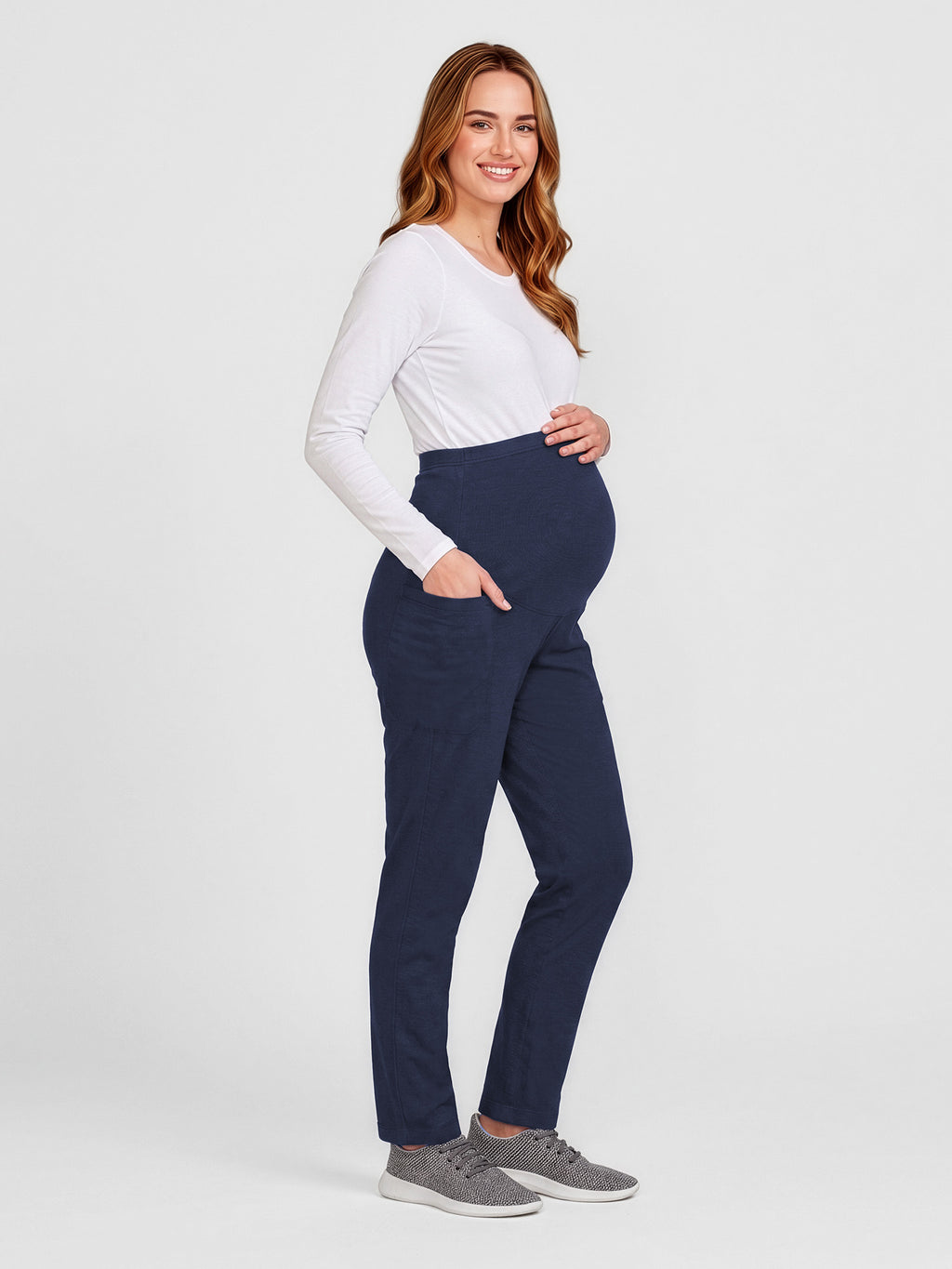 Rose Womens Maternity Scrub Pant - Midnight Navy back