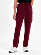 Avery Womens Slim Leg Scrub Pant - Burgundy back