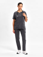 Avery Womens Slim Leg Scrub Pant - Charcoal