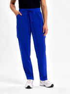 Avery Womens Slim Leg Scrub Pant - Electric Blue back