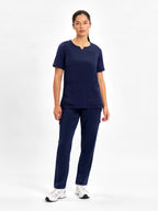 Avery Womens Slim Leg Scrub Pant - Midnight Navy