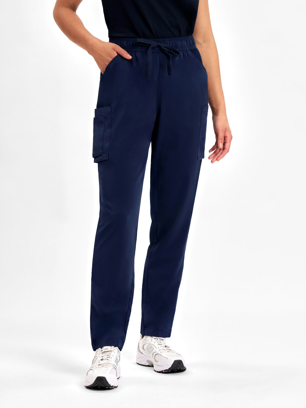 Avery Womens Slim Leg Scrub Pant - Midnight Navy back