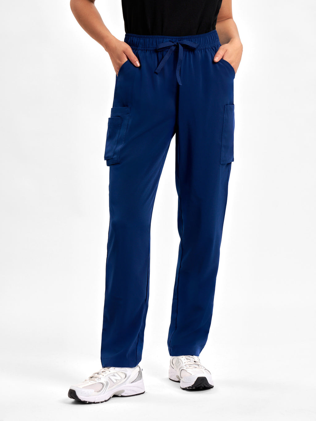 Avery Womens Slim Leg Scrub Pant - Navy back