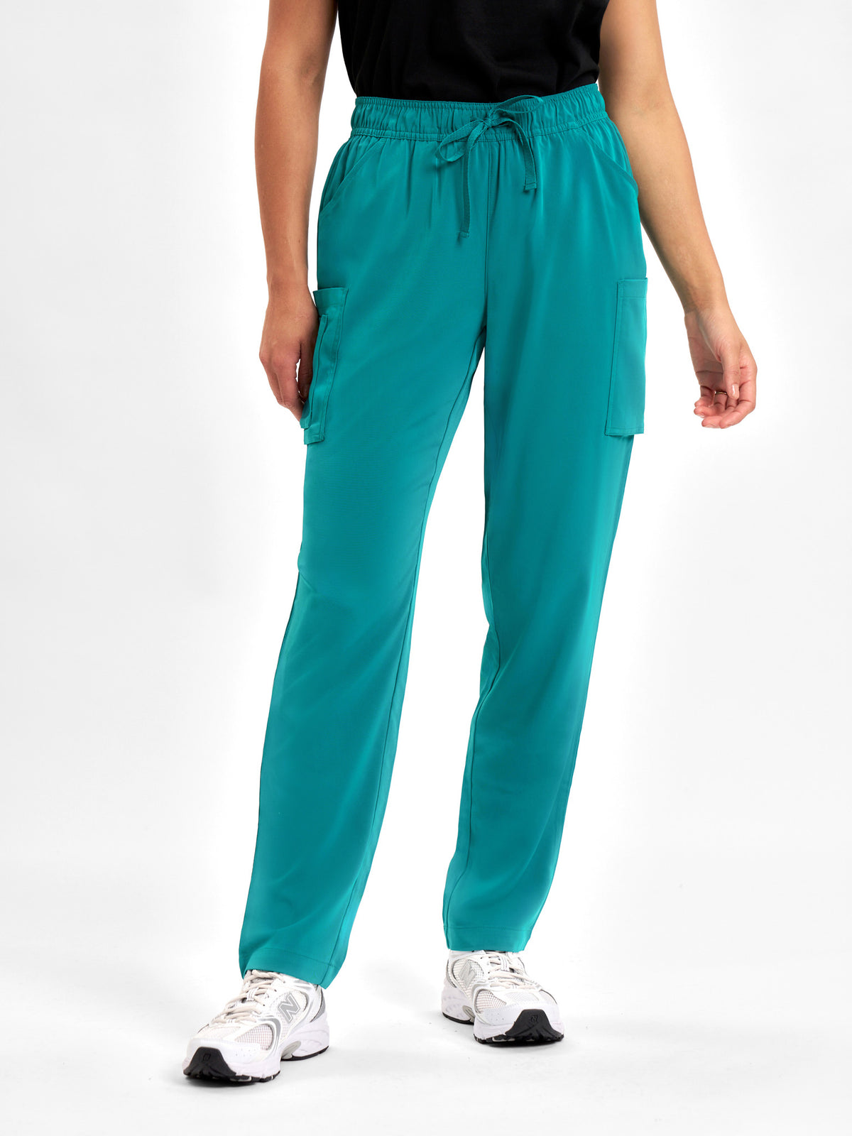 Avery Womens Slim Leg Scrub Pant - Teal back