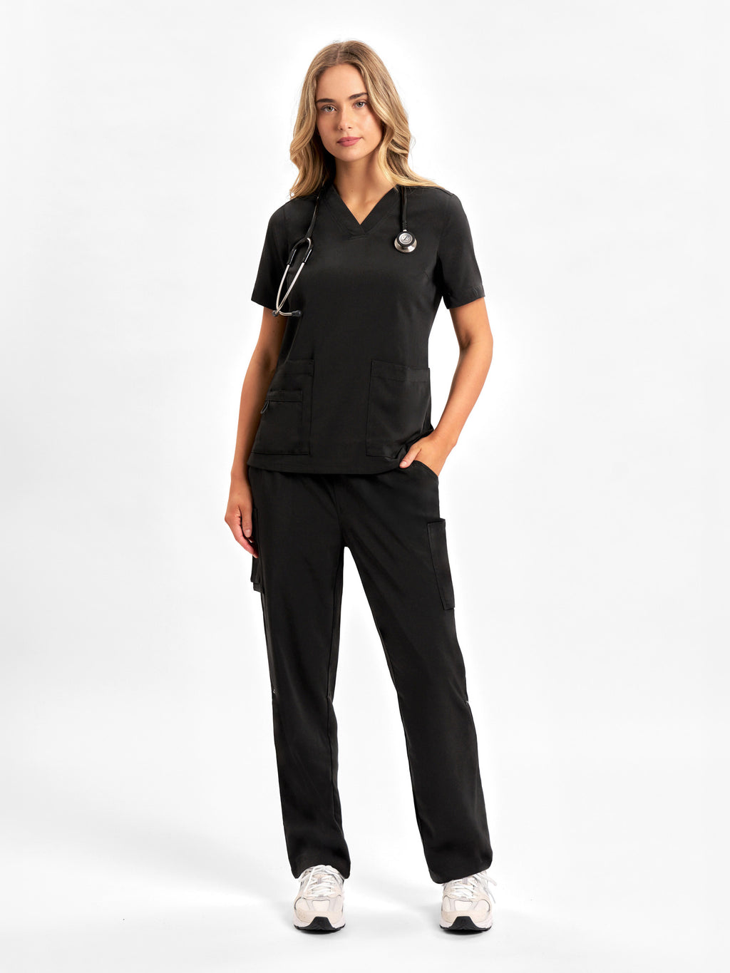 Avery Womens Straight Leg Scrub Pant - Black
