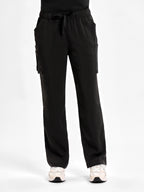 Avery Womens Straight Leg Scrub Pant - Black back