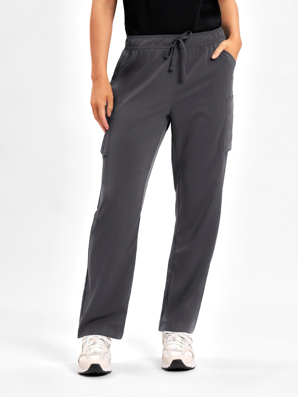 Avery Womens Straight Leg Scrub Pant - Charcoal back
