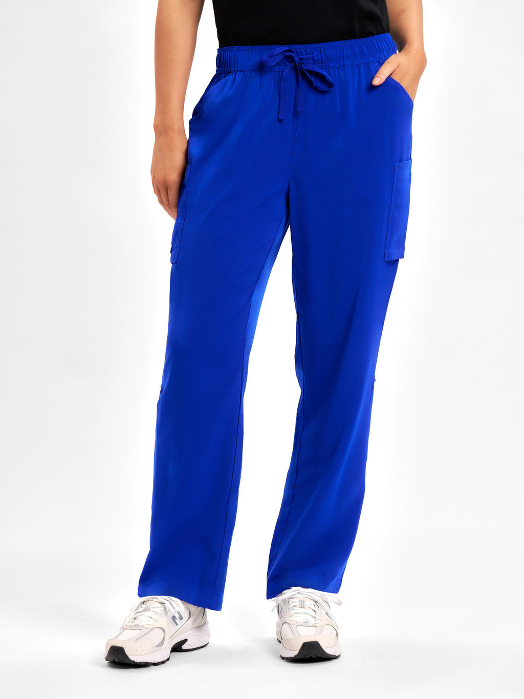 Avery Womens Straight Leg Scrub Pant - Electric Blue back