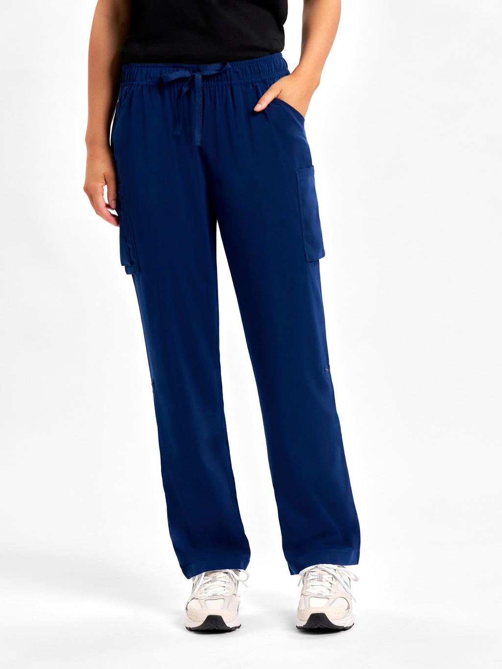Avery Womens Straight Leg Scrub Pant - Navy back