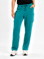 Avery Womens Straight Leg Scrub Pant - Teal back