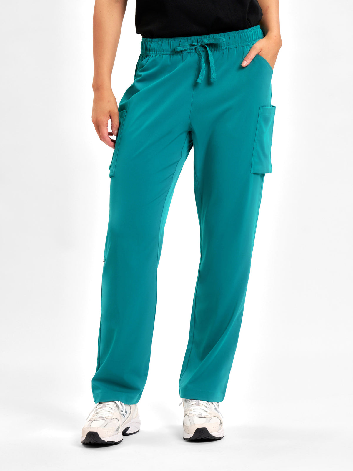 Avery Womens Straight Leg Scrub Pant - Teal back