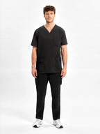 Avery Mens Straight Leg Scrub Pant - Black