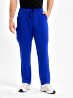 Avery Mens Straight Leg Scrub Pant - Electric Blue back