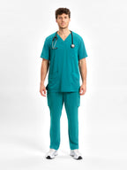 Avery Mens Straight Leg Scrub Pant - Teal