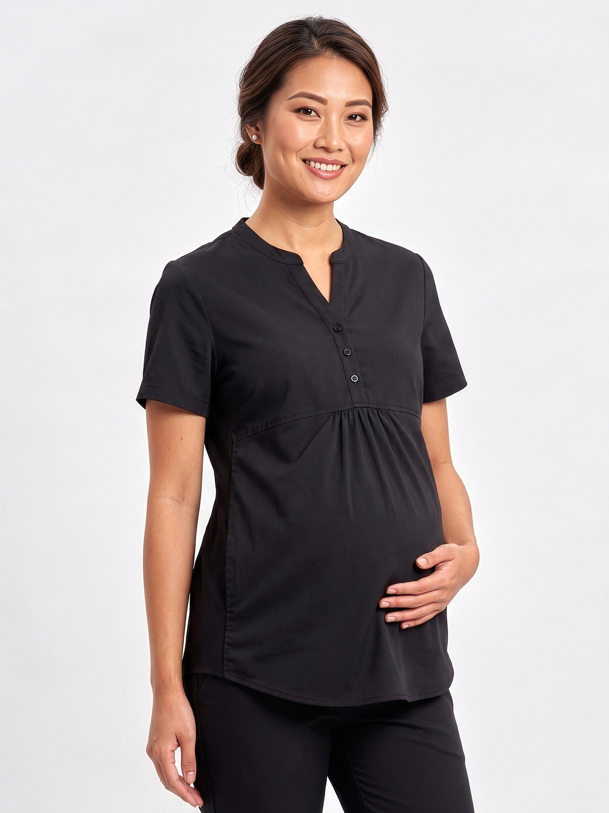 Rose Womens Tunic Scrub Top