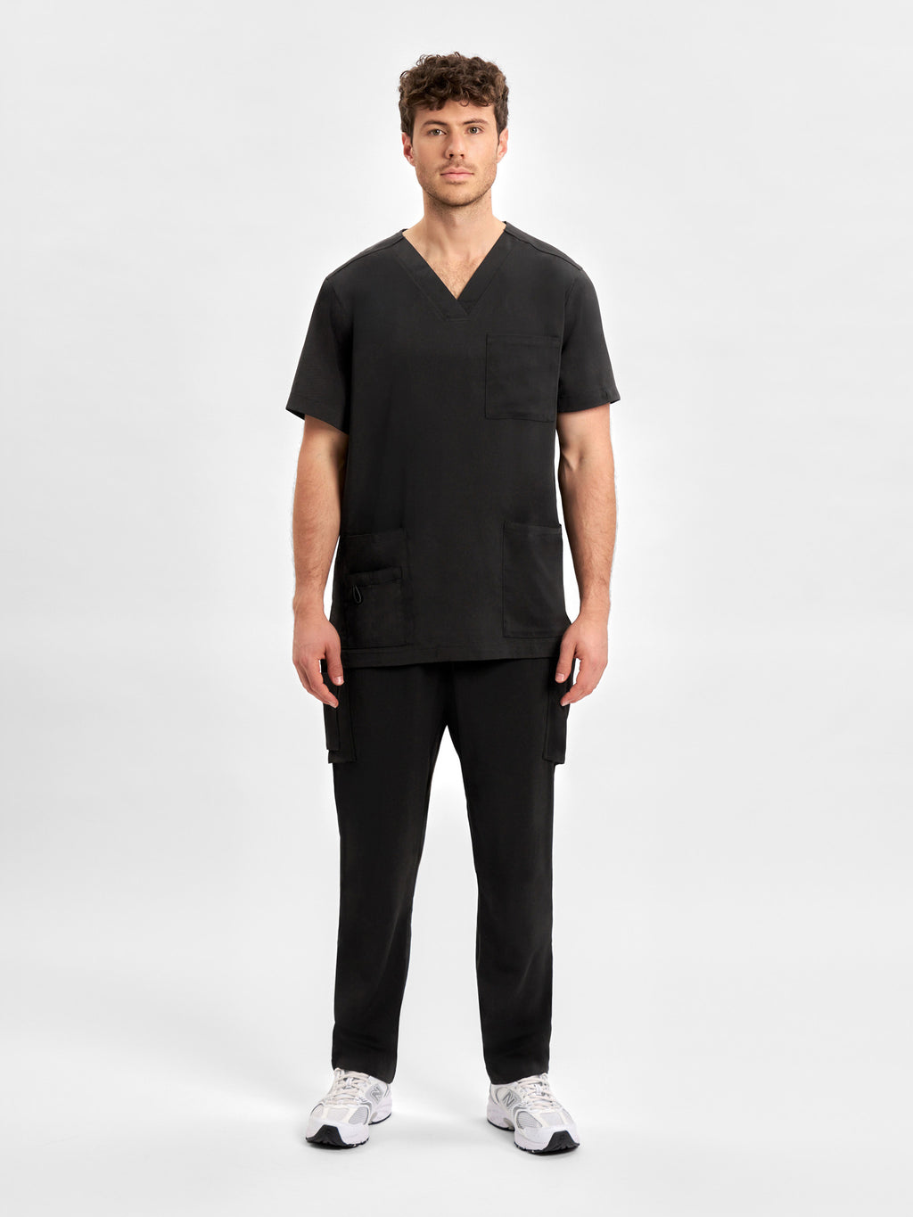 Avery Mens V-Neck Scrub Top - Black back