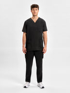 Avery Mens V-Neck Scrub Top - Black back