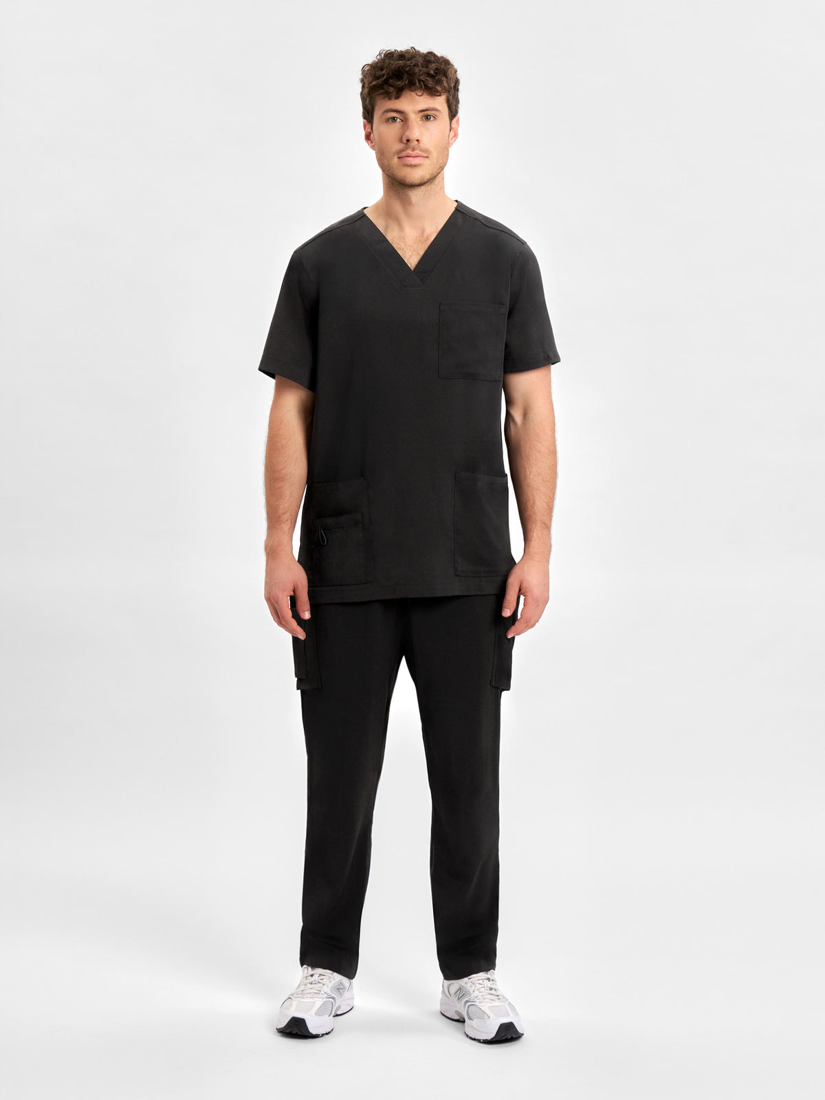 Avery Mens V-Neck Scrub Top - Black back