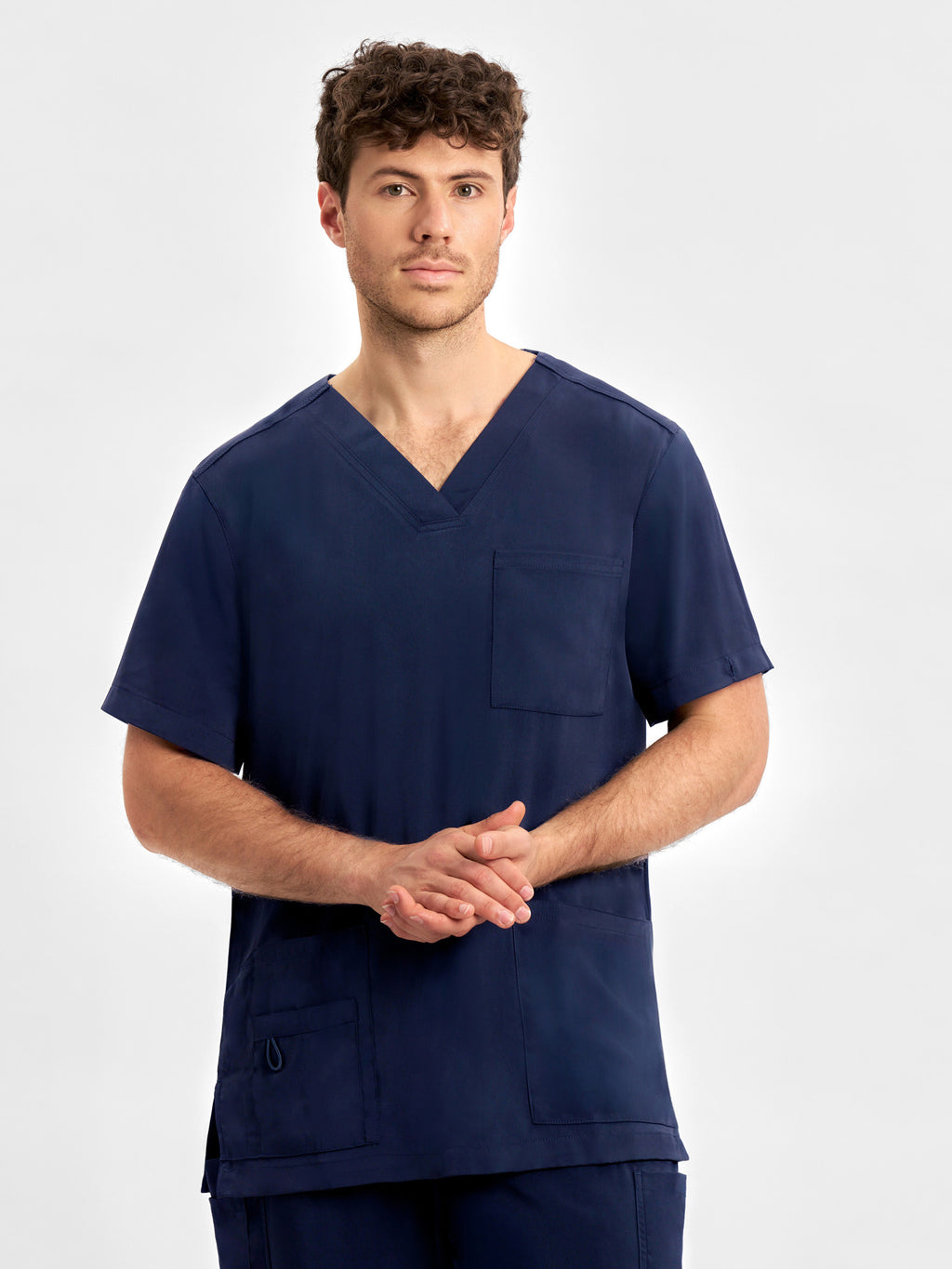 Avery Mens V-Neck Scrub Top - Midnight Navy
