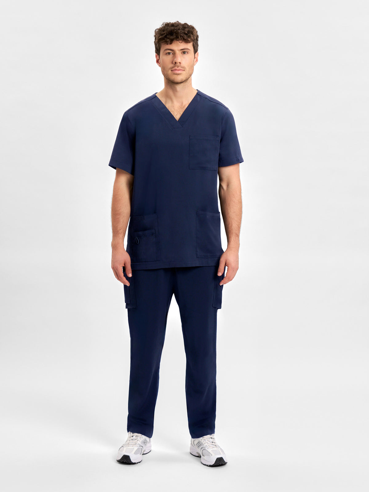 Avery Mens V-Neck Scrub Top - Midnight Navy back