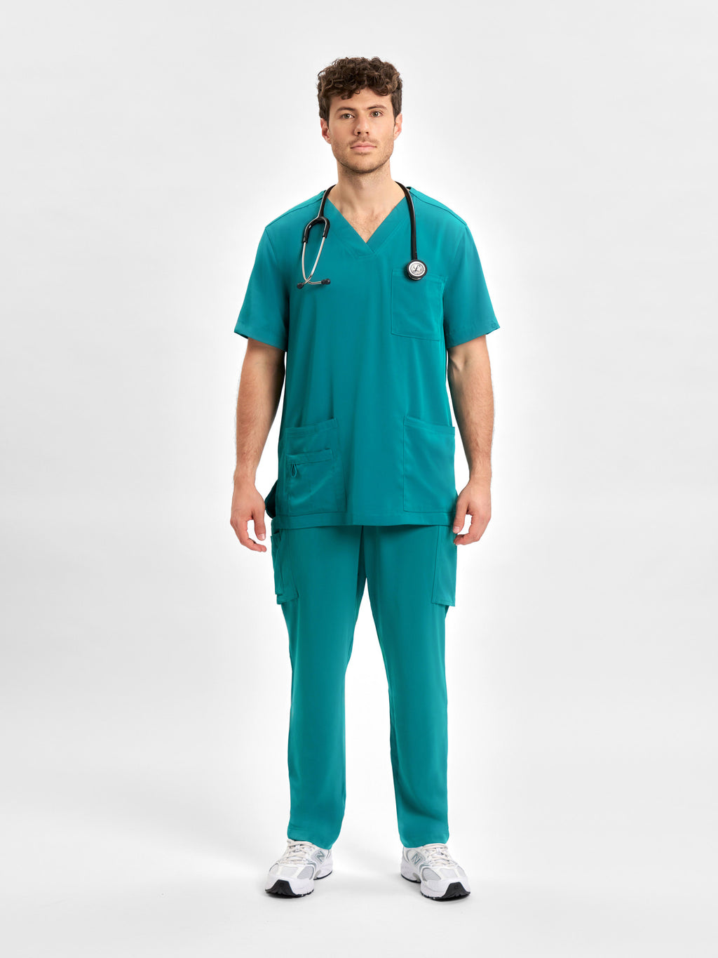 Avery Mens V-Neck Scrub Top - Teal back