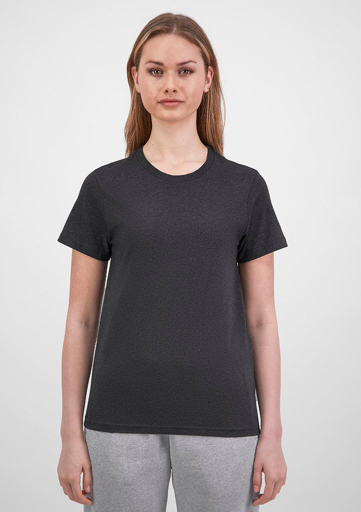 Basis Womens Short Sleeve Tee - Charcoal Marle