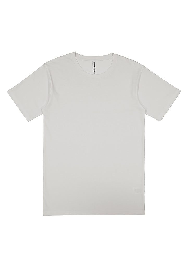 Basis Mens Short Sleeve Tee - Ecru back