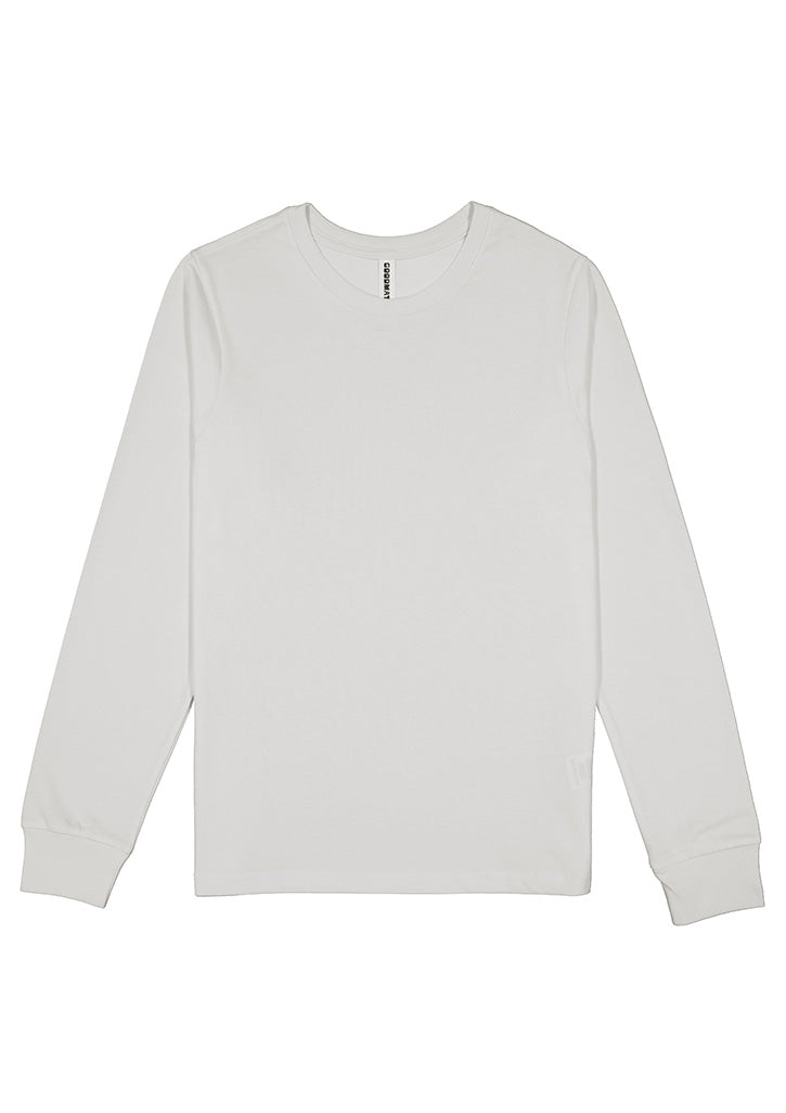 Basis Womens Long Sleeve Tee - Ecru back