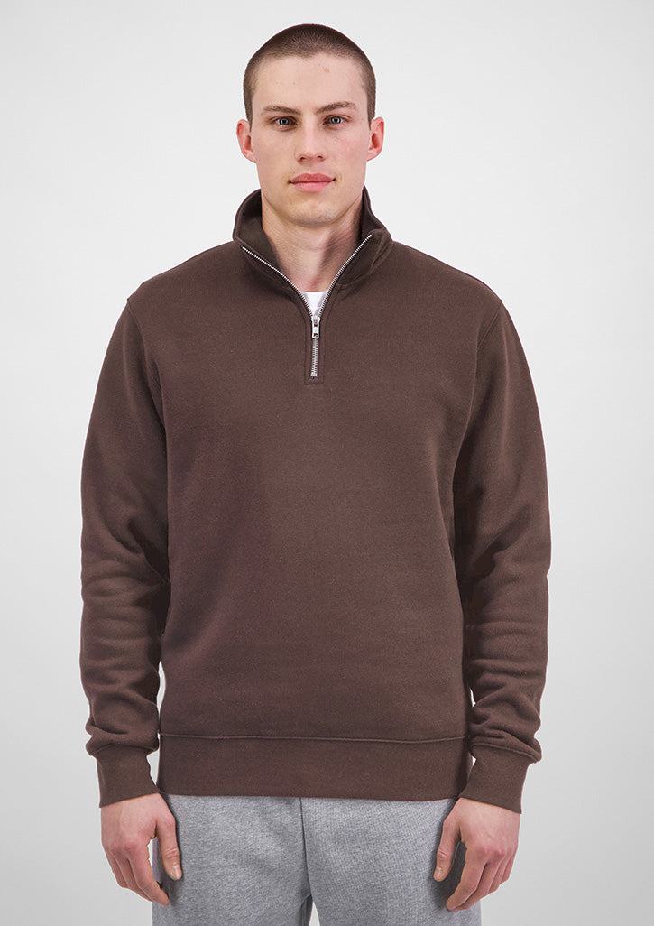 Everyday Mens 1/4 Zip - Espresso